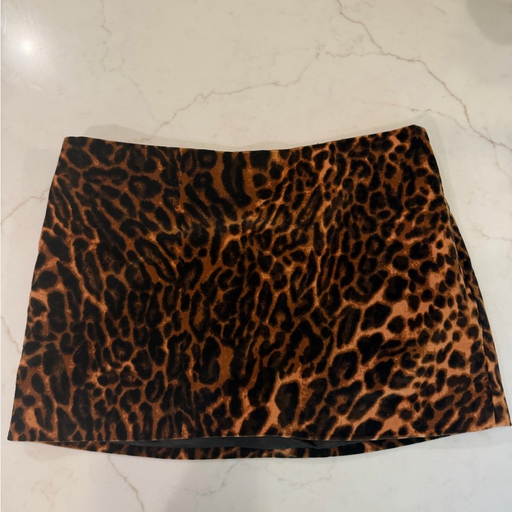 Zara Leopard Print Mini Skirt